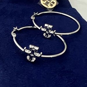 Tory  Burch Eleanor Hoop Silver